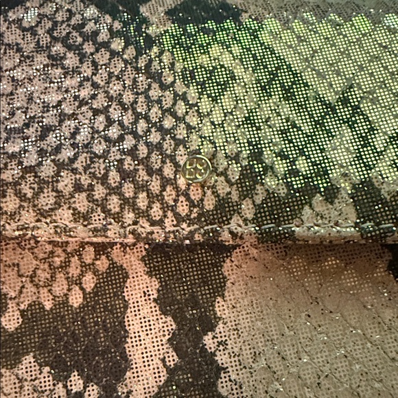 Kate Spade Pink and Black Snake Print Clutch - Picture 2 of 15